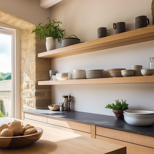 Rift White Oak Floating Shelves